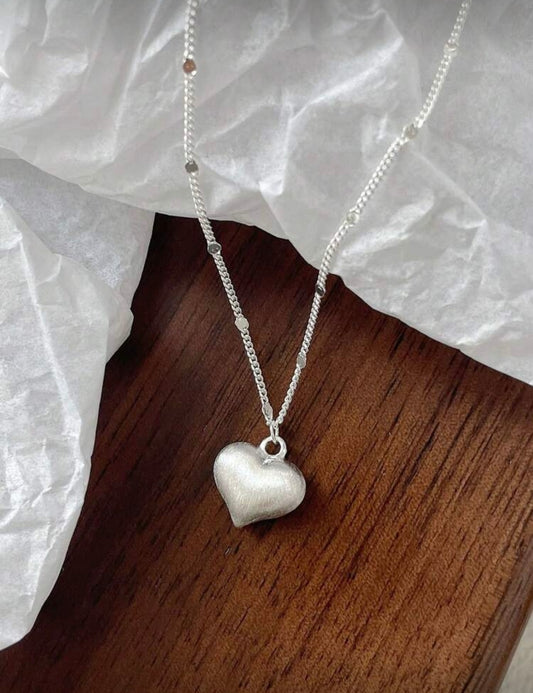 Collier argenté avec pendentif Coeur