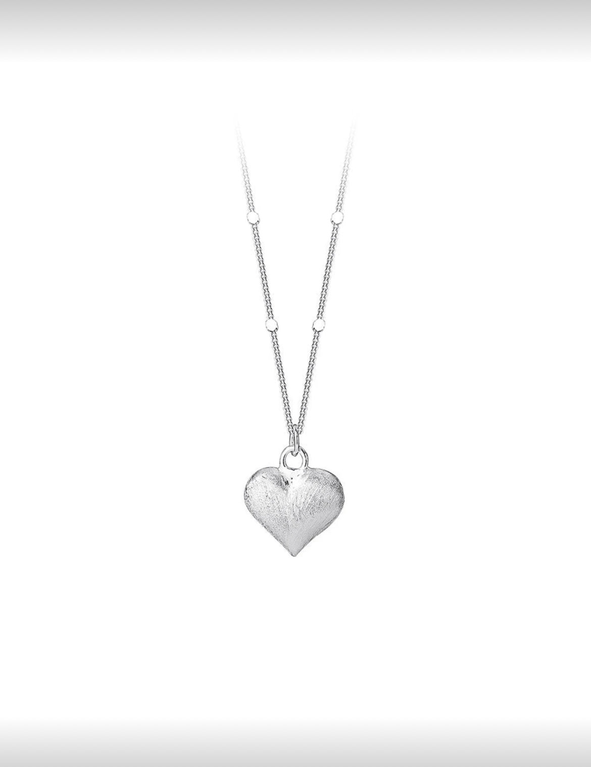 Collier argenté avec pendentif Coeur